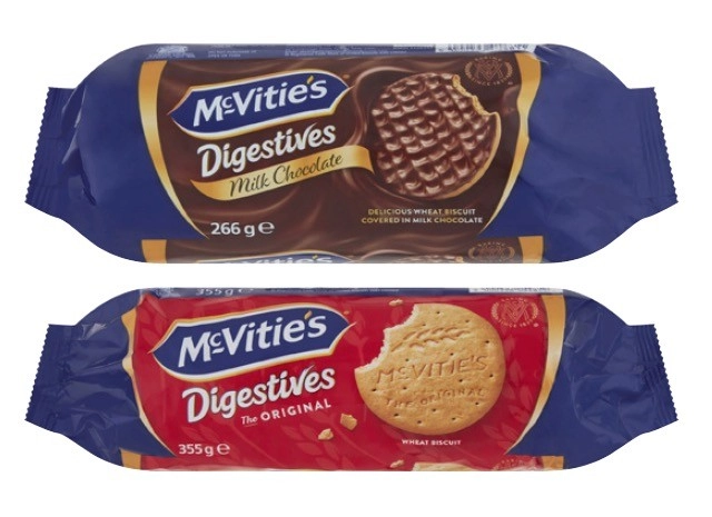 McVitie's Digestives Plain or Chocolate Biscuits 266g-355g