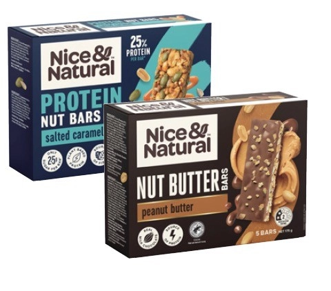 Nice & Natural Protein, Layered or Active Protein Bars 125g-175g