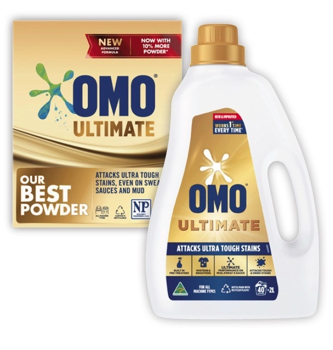 Omo Ultimate Laundry Liquid 2 Litre or Powder 2kg