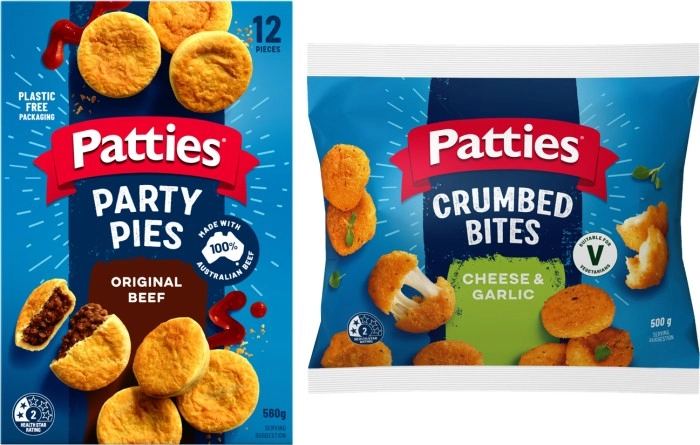 Patties Party Meat Pies 12 Pack 560g or Cheesy Bites 500g