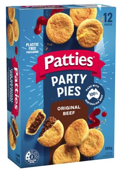 Patties Party Meat Pies 12 Pack 560g