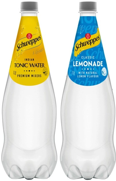 Schweppes Mixers, Soft Drink or Mineral Water 1.1 Litre