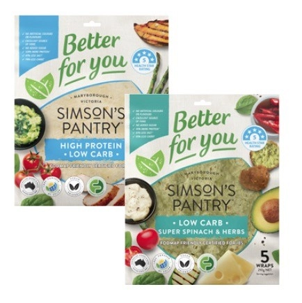 Simson's Pantry Better For You Wraps 210g-225g