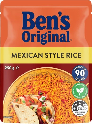 Ben's Original Rice 240‑250g Selected Varieties