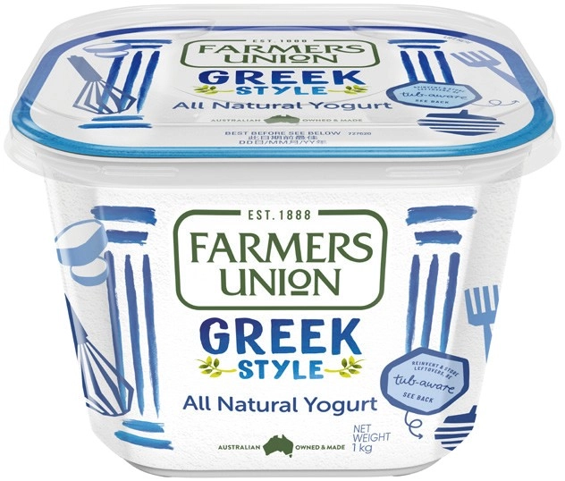 Farmers Union Natural Greek Style Yogurt 1kg