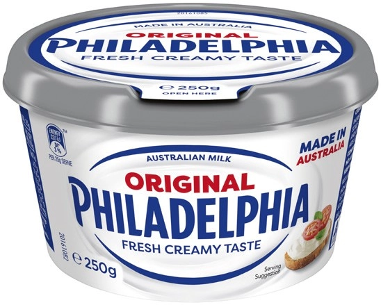 Philadelphia Original Cream Cheese Spread Tub 250g