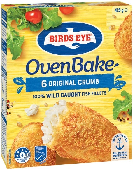 Birds Eye Oven Bake Fish Fillets 425g Selected Varieties