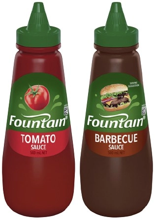 Fountain Tomato or Barbecue Sauce 500mL Selected Varieties