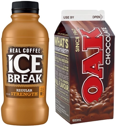 Ice Break Real Coffee 500mL or Oak Flavoured Milk 600mL Selected Varieties