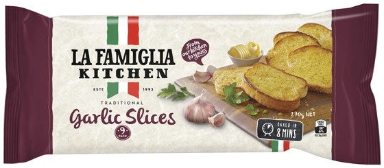 La Famiglia Kitchen Traditional Garlic Bread Slices 270g