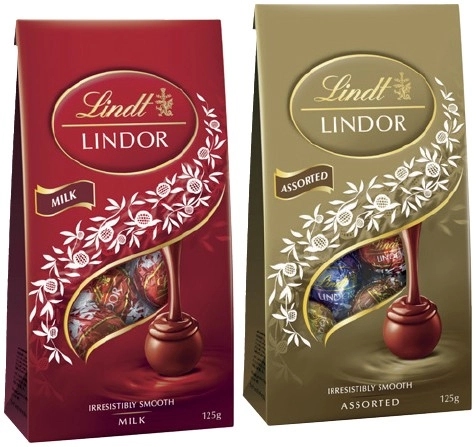 Lindt Lindor Chocolate Bag 123‑125g Selected Varieties