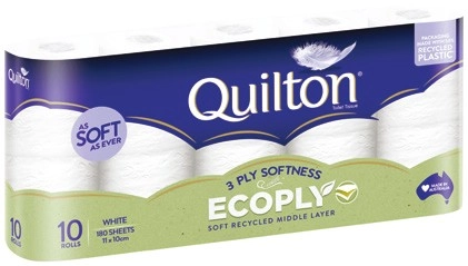 Quilton Ecoply Toilet Tissue 3 Ply 10 Pack