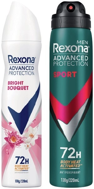 Rexona Advanced Protection Antiperspirant Spray 220mL Selected Varieties