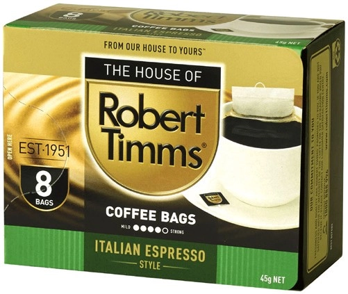 Robert Timms Coffee Bags 7‑8 Pack Selected Varieties