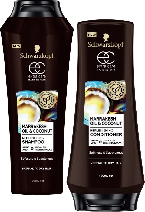 Schwarzkopf Extra Care Hair Repair Shampoo or Conditioner 400mL Selected Varieties