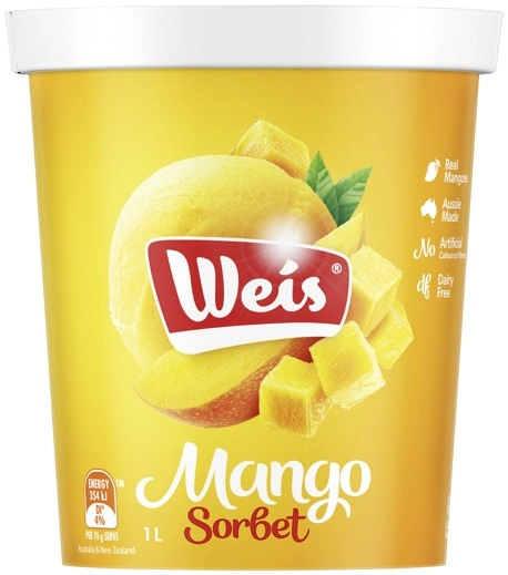 Weis Sorbet or Half Sorbet and Half Ice Cream 1 Litre Selected Varieties