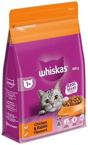 Whiskas Dry Cat Food 800g Selected Varieties