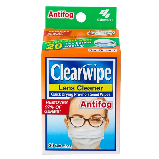 Clearwipe Lens Cleaner Antifog 20 Wipes