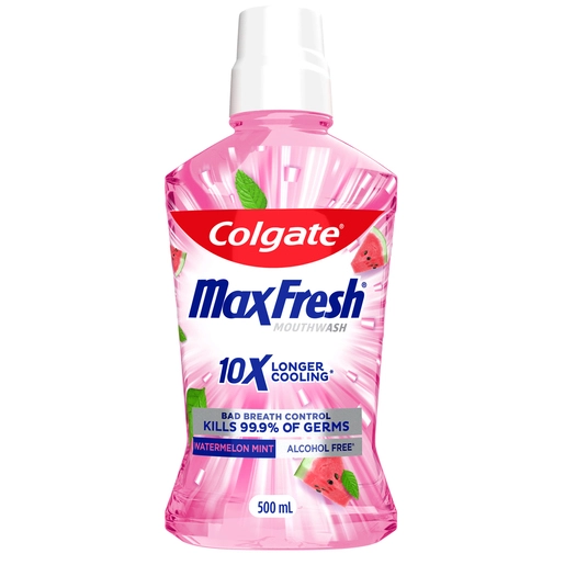 Colgate Max Fresh Mouthwash Watermelon Mint 500mL