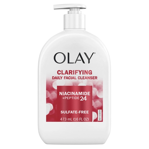 Olay Clarifying Daily Facial Cleanser Niacinamide + Peptide24 473mL