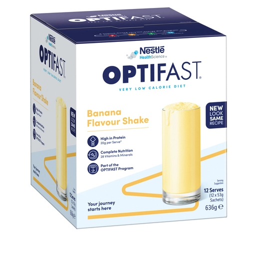 Optifast VLCD Shake Banana Flavour 12 Pack