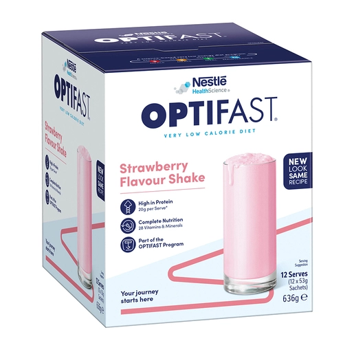 Optifast VLCD Shake Strawberry Flavour 12 Pack