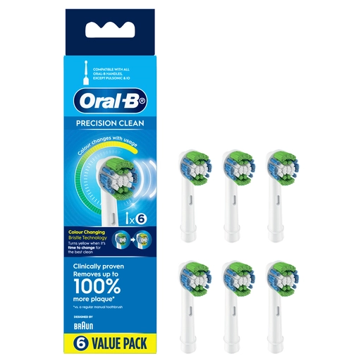 Oral-B Precision Clean Electric Toothbrush Refills 6 Pack