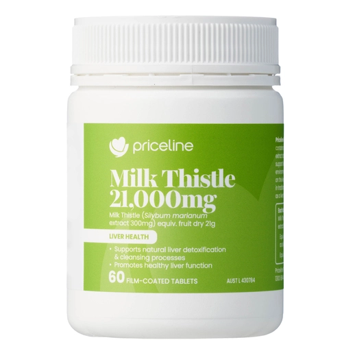 Priceline Milk Thistle 21,000mg 60 Tablets