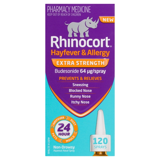 RHINOCORT Hayfever & Allergy Non-Drowsy Nasal Spray Extra Strength 120 Sprays