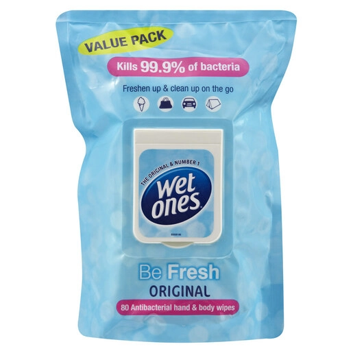 Wet Ones Be Fresh Original 80 Wipes