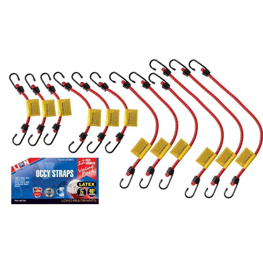 Lion 12Pce Assorted Occy Straps