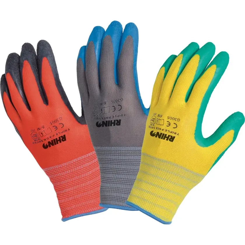 Rhino Gardener Gloves 3Pk