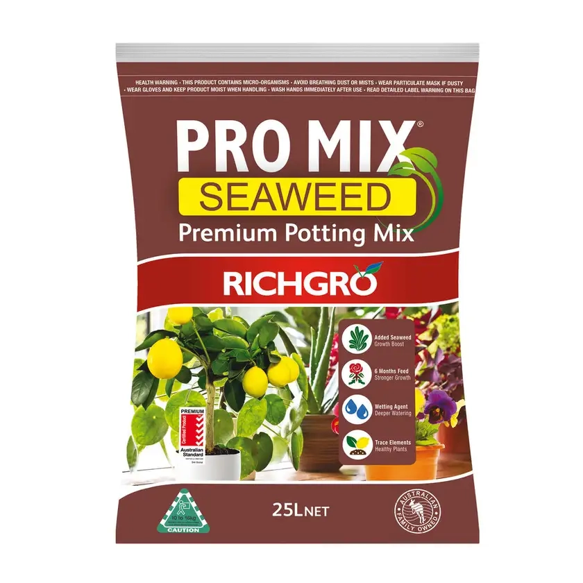 Richgro Pro Mix Premium Potting Mix with Seaweed 25L