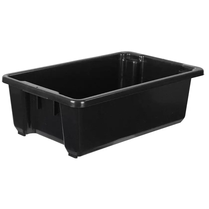 Stack N Nest Recycling Crate Black 32L