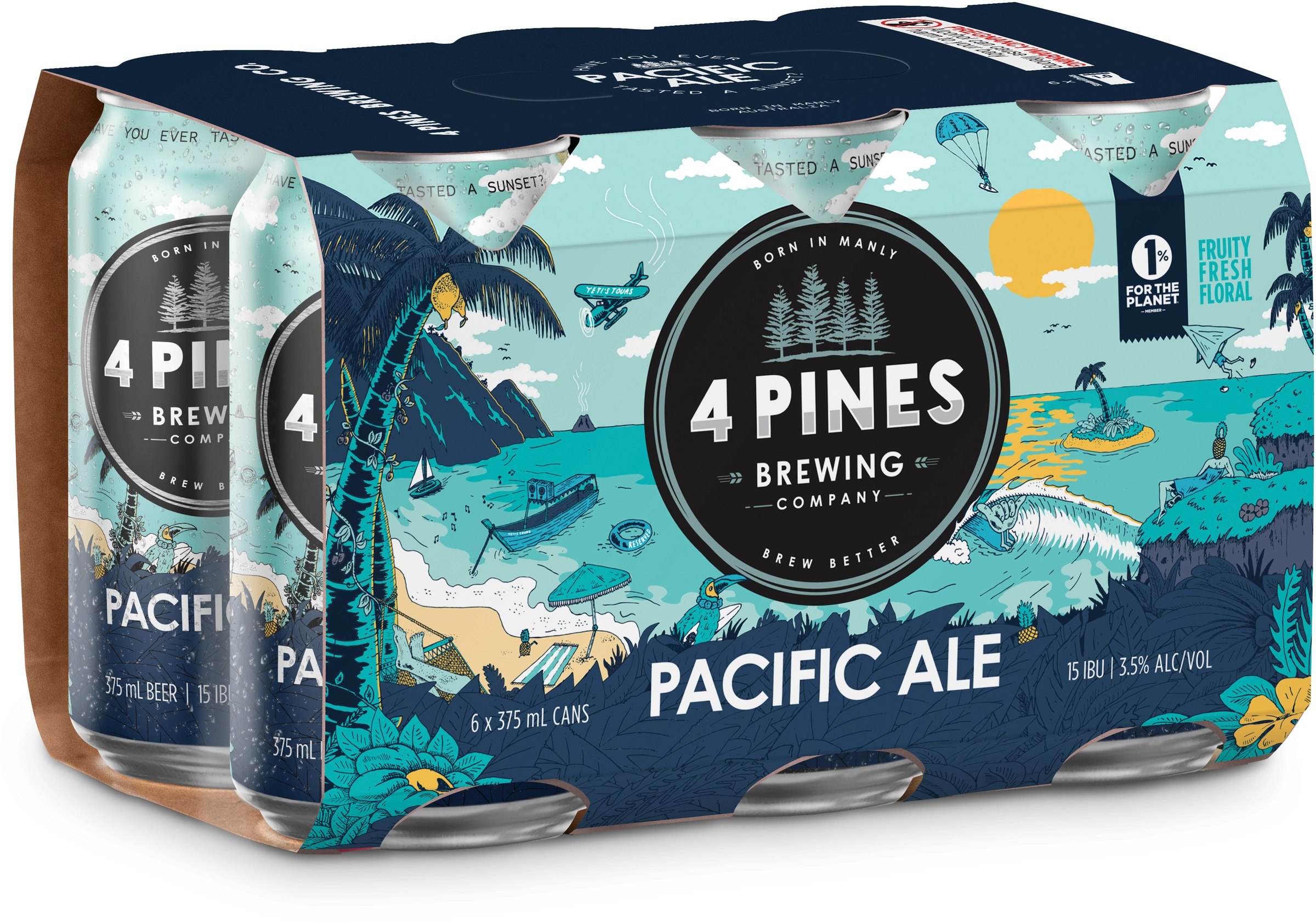 4 Pines Brewing Pacific Ale Cans 6x375ml