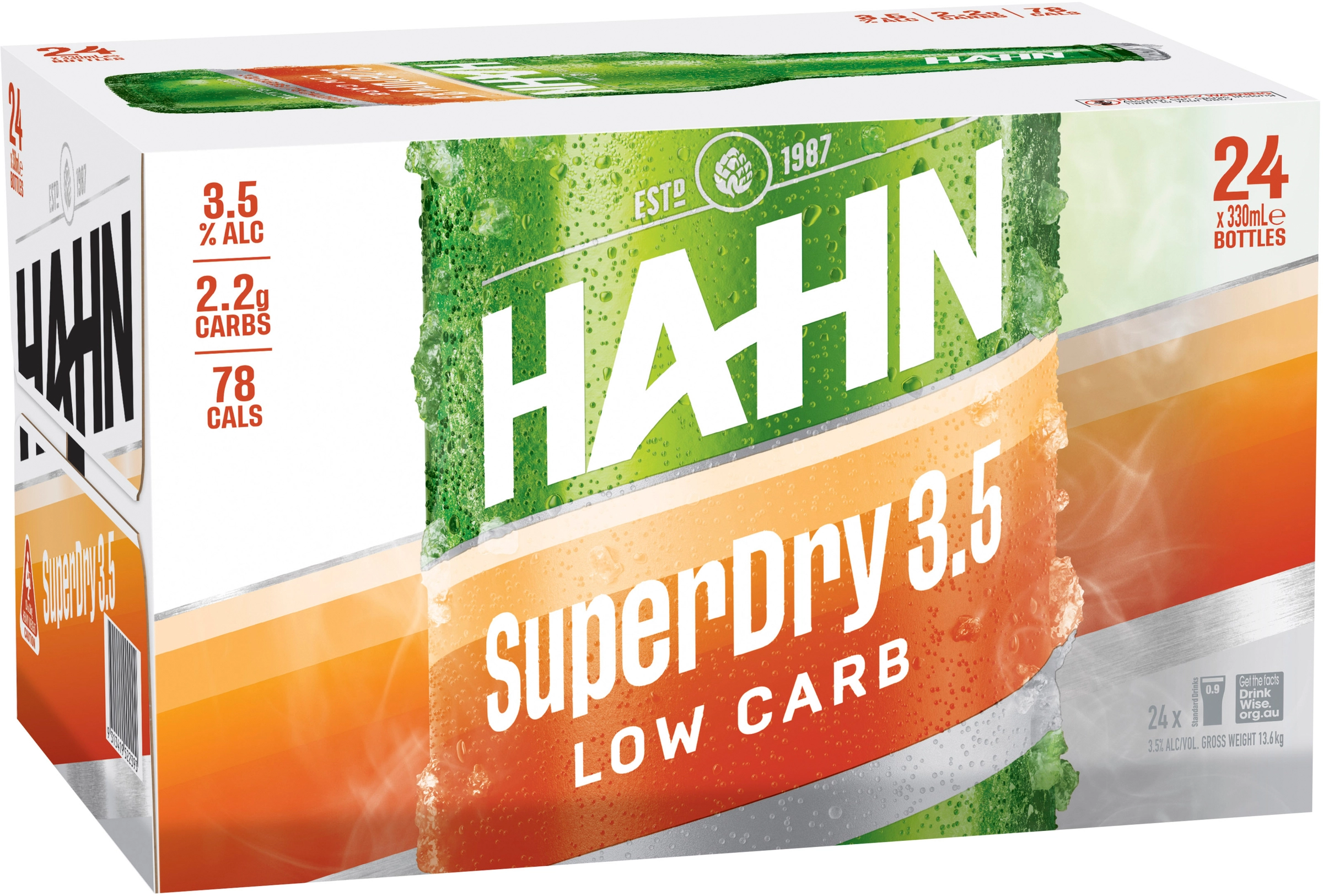 Hahn Super Dry 3.5 Bottles 24x330ml