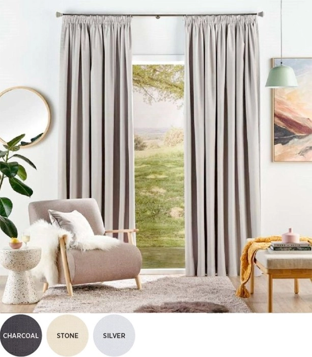 30% off Willow Blockout Pencil Pleat Curtains