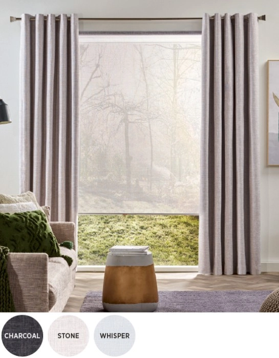 40% off Neutrals Blockout Eyelet Curtains