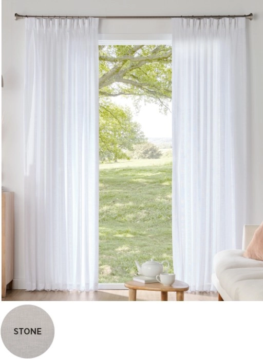 40% off Neutrals Sheer Pinch Pleat Curtains