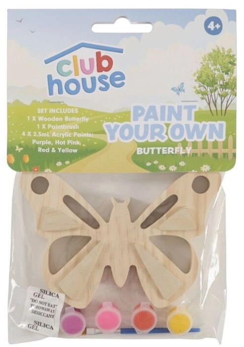 50% off NEW Club House Paint Your Own Butterfly Multicoloured