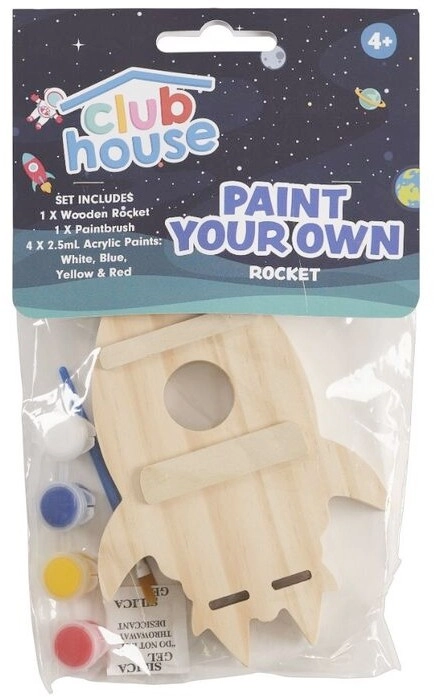 50% off NEW Club House Paint Your Own Rocket Multicoloured