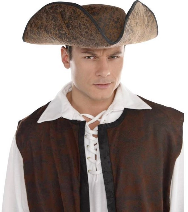 Amscan Pirate Ahoy Matey Brown Hat Brown