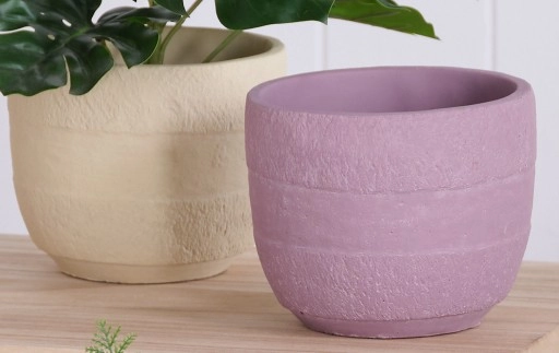 Ceramic Textured Planter Pot 14 x 12cm