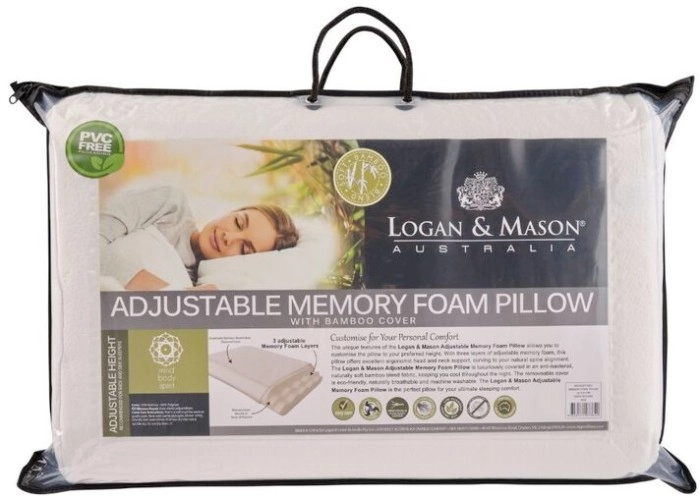 Logan & Mason Adjustable Memory Foam Pillow