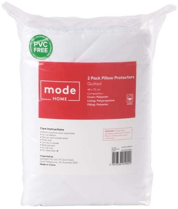 Mode Home Quilted Pillow Protector 2 Pack