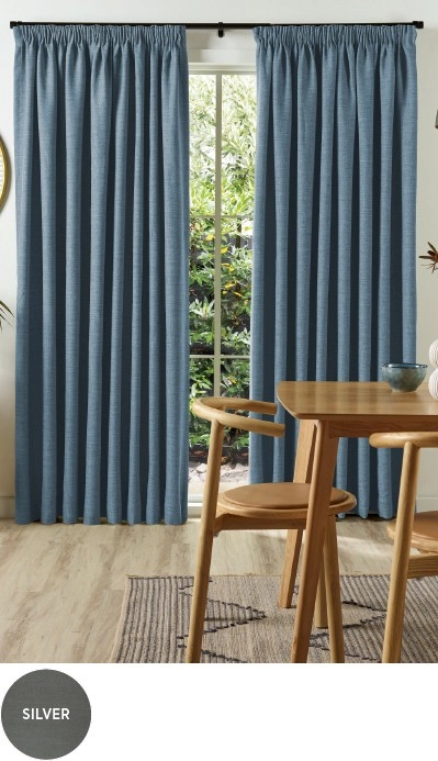 Rylee Room Darkening Pencil Pleat Curtains