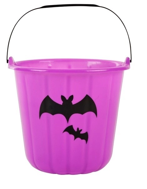 Spooky Hollow Bat Plastic Treat Bucket