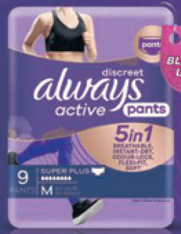 Always Discreet Active Pants Assorted Sizes