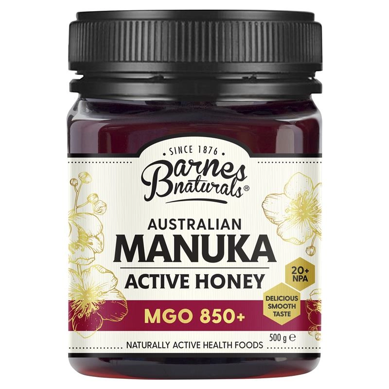 Barnes Naturals Australian Manuka Active Honey MGO 850+ 500g