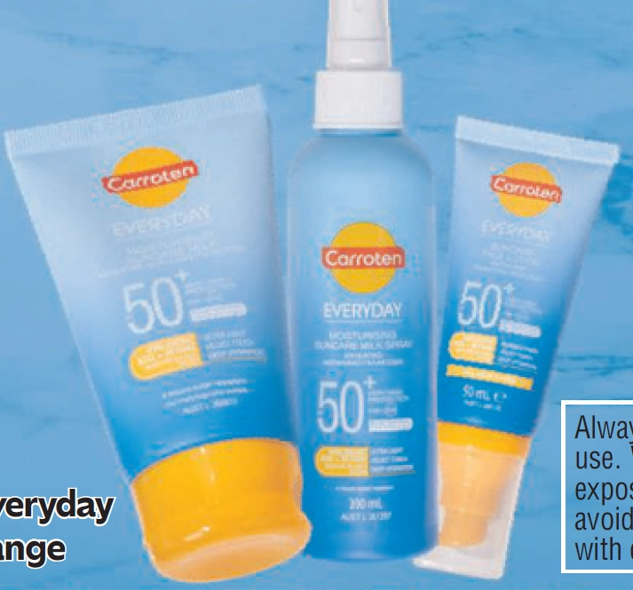 Carroten Everyday SPF 50+ Range